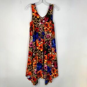 Attitudes by Renee Womens XXS Como Jersey Sleveless Beach Dress Multi Floral